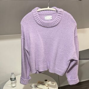 Zara Lilac Cowl Neck Sweater